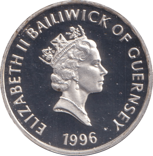 1996 GUERNSEY ONE POUND SILVER PROOF - £1 Silver Proof - Cambridgeshire Coins