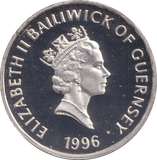 1996 GUERNSEY ONE POUND SILVER PROOF - £1 Silver Proof - Cambridgeshire Coins