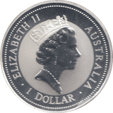 1996 KOOKABURRA 1 OZ .999 FINE SILVER AUSTRALIA DOLLAR - SILVER WORLD COINS - Cambridgeshire Coins