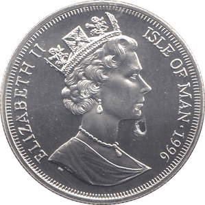 1996 ONE CROWN 125TH ANNIVERSARY OF THE STEAM RAILWAY - WORLD COINS - Cambridgeshire Coins
