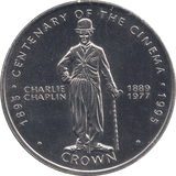 1996 ONE CROWN CENTENARY OF THE CINEMA ( BU ) - WORLD COINS - Cambridgeshire Coins