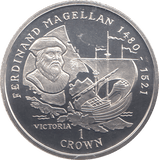 1996 ONE CROWN FERDINAND MAGELLAN - WORLD COINS - Cambridgeshire Coins
