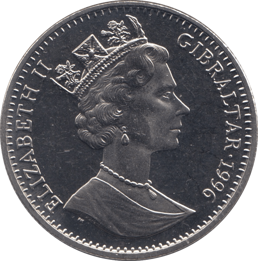 1996 ONE CROWN GIBRALTAR - WORLD COINS - Cambridgeshire Coins