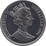 1996 ONE CROWN GIBRALTAR - WORLD COINS - Cambridgeshire Coins