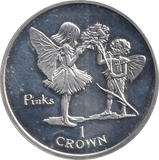 1996 ONE CROWN ISLE OF MAN PINKS - SILVER WORLD COINS - Cambridgeshire Coins