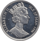 1996 ONE CROWN ISLE OF MAN PINKS - SILVER WORLD COINS - Cambridgeshire Coins