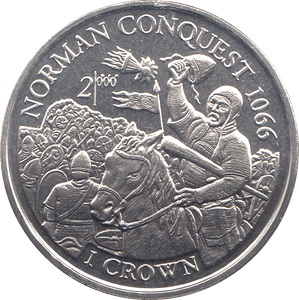 1996 ONE CROWN NORMAN CONQUEST 1066 - WORLD COINS - Cambridgeshire Coins