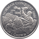 1996 ONE CROWN NORMAN CONQUEST 1066 - WORLD COINS - Cambridgeshire Coins
