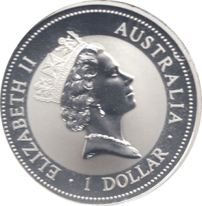 1996 ONE DOLLAR KOOKABURRA SILVER PROOF - SILVER WORLD COINS - Cambridgeshire Coins