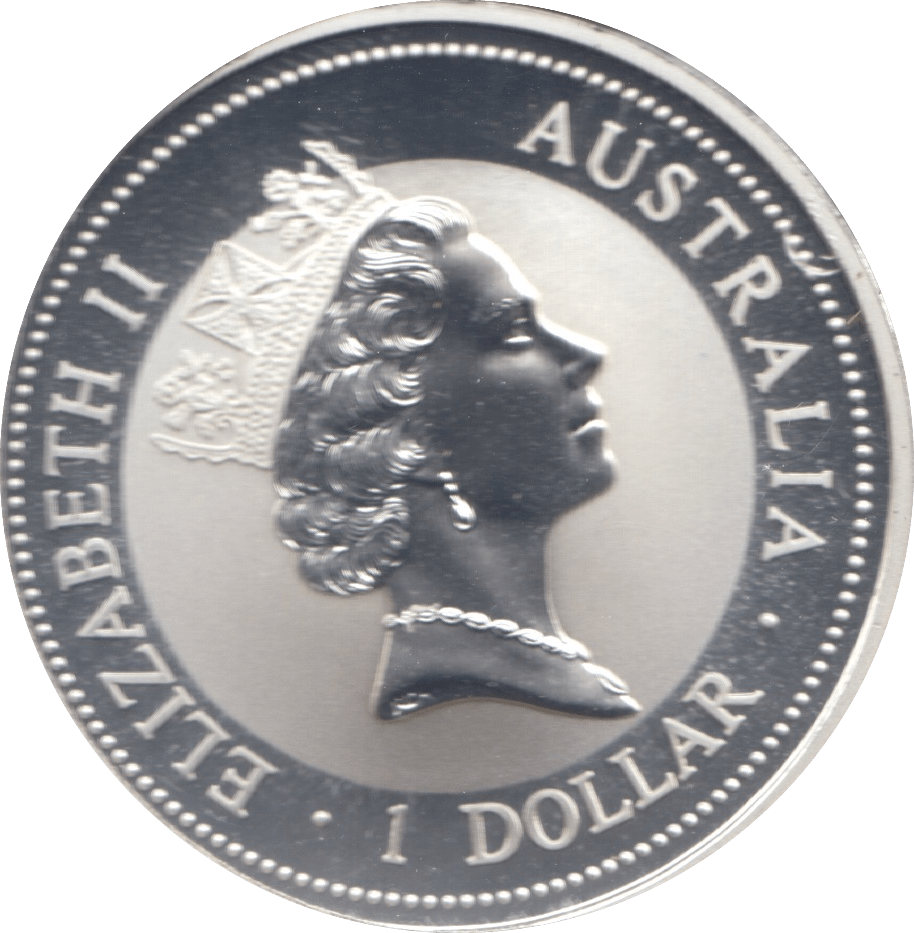 1996 ONE DOLLAR KOOKABURRA SILVER PROOF - SILVER WORLD COINS - Cambridgeshire Coins