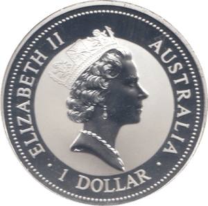 1996 ONE DOLLAR KOOKABURRA SILVER PROOF - SILVER WORLD COINS - Cambridgeshire Coins