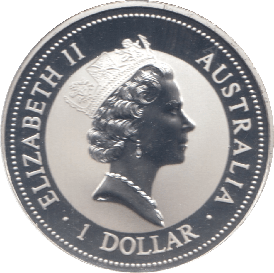 1996 ONE DOLLAR KOOKABURRA SILVER PROOF - SILVER WORLD COINS - Cambridgeshire Coins