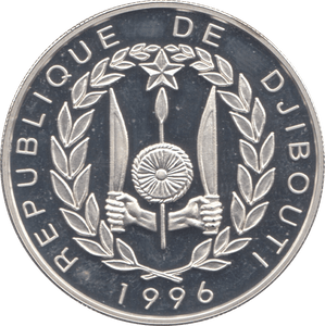 1996 SILVER 100 FRANCS DJIBOUTI - WORLD COINS - Cambridgeshire Coins