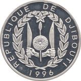 1996 SILVER 100 FRANCS DJIBOUTI - WORLD COINS - Cambridgeshire Coins