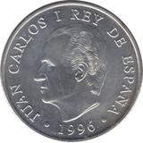 1996 SILVER 2000 PESETAS SPAIN - SILVER WORLD COINS - Cambridgeshire Coins