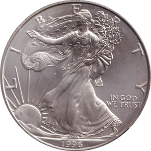 1996 SILVER DOLLAR USA REF-2 - SILVER WORLD COINS - Cambridgeshire Coins