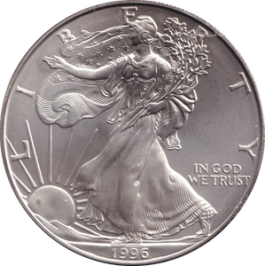 1996 SILVER DOLLAR USA - SILVER WORLD COINS - Cambridgeshire Coins