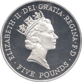 1996 SILVER FIVE POUNDS ( PROOF ) - SILVER WORLD COINS - Cambridgeshire Coins