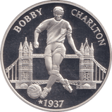 1996 SILVER PROOF BOBBY CHARLTON EUROPEAN FOOTBALL CHAMPIONSHIP - SILVER WORLD COINS - Cambridgeshire Coins