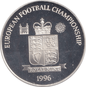 1996 SILVER PROOF BOBBY CHARLTON ROYAL MINT EUROPEAN FOOTBALL CHAMPIONS - SILVER WORLD COINS - Cambridgeshire Coins