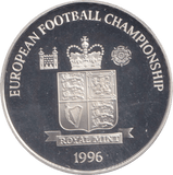 1996 SILVER PROOF BOBBY CHARLTON ROYAL MINT EUROPEAN FOOTBALL CHAMPIONS - SILVER WORLD COINS - Cambridgeshire Coins