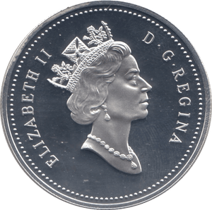 1996 SILVER PROOF CANADA COMMEMORATIVE DOLLAR - SILVER WORLD COINS - Cambridgeshire Coins