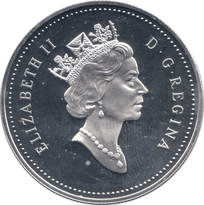 1996 SILVER PROOF CANADA COMMEMORATIVE DOLLAR - SILVER WORLD COINS - Cambridgeshire Coins