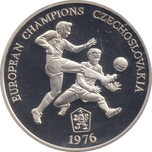 1996 SILVER PROOF CZECHOSLOVAKIA EUROPEAN FOOTBALL CHAMPIONSHIP - SILVER WORLD COINS - Cambridgeshire Coins