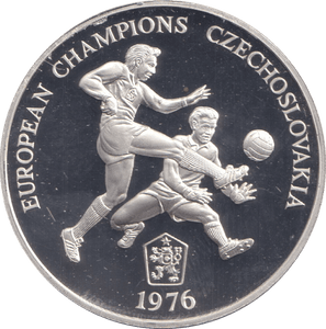 1996 SILVER PROOF CZECHOSLOVAKIA ROYAL MINT EUROPEAN FOOTBALL CHAMPIONS - SILVER WORLD COINS - Cambridgeshire Coins