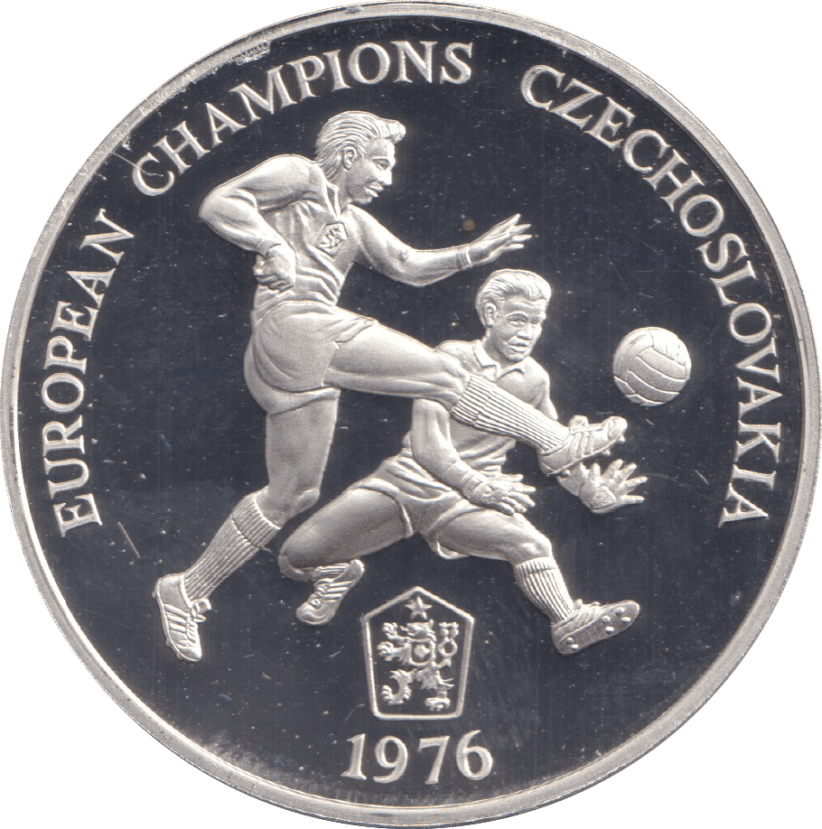 1996 SILVER PROOF CZECHOSLOVAKIA ROYAL MINT EUROPEAN FOOTBALL CHAMPIONS - SILVER WORLD COINS - Cambridgeshire Coins