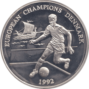 1996 SILVER PROOF EUROPEAN CHAMPIONS DENMARK ROYAL MINT EUROPEAN FOOTBALL CHAMPIONS - SILVER WORLD COINS - Cambridgeshire Coins