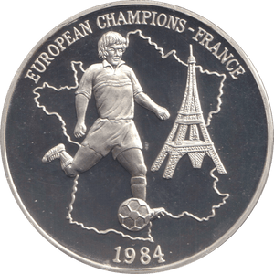 1996 SILVER PROOF EUROPEAN CHAMPIONS FRANCE ROYAL MINT EUROPEAN FOOTBALL CHAMPIONS - SILVER WORLD COINS - Cambridgeshire Coins
