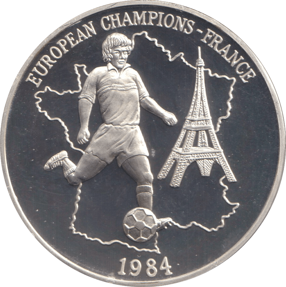 1996 SILVER PROOF EUROPEAN CHAMPIONS FRANCE ROYAL MINT EUROPEAN FOOTBALL CHAMPIONS - SILVER WORLD COINS - Cambridgeshire Coins