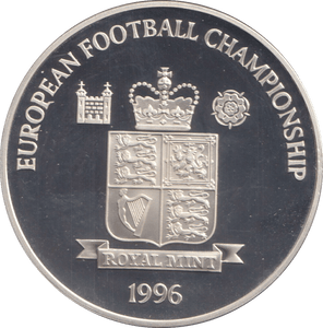 1996 SILVER PROOF EUROPEAN CHAMPIONS FRANCE ROYAL MINT EUROPEAN FOOTBALL CHAMPIONS - SILVER WORLD COINS - Cambridgeshire Coins