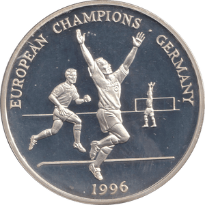 1996 SILVER PROOF EUROPEAN CHAMPIONS GERMANY ROYAL MINT EUROPEAN FOOTBALL CHAMPIONS - SILVER WORLD COINS - Cambridgeshire Coins