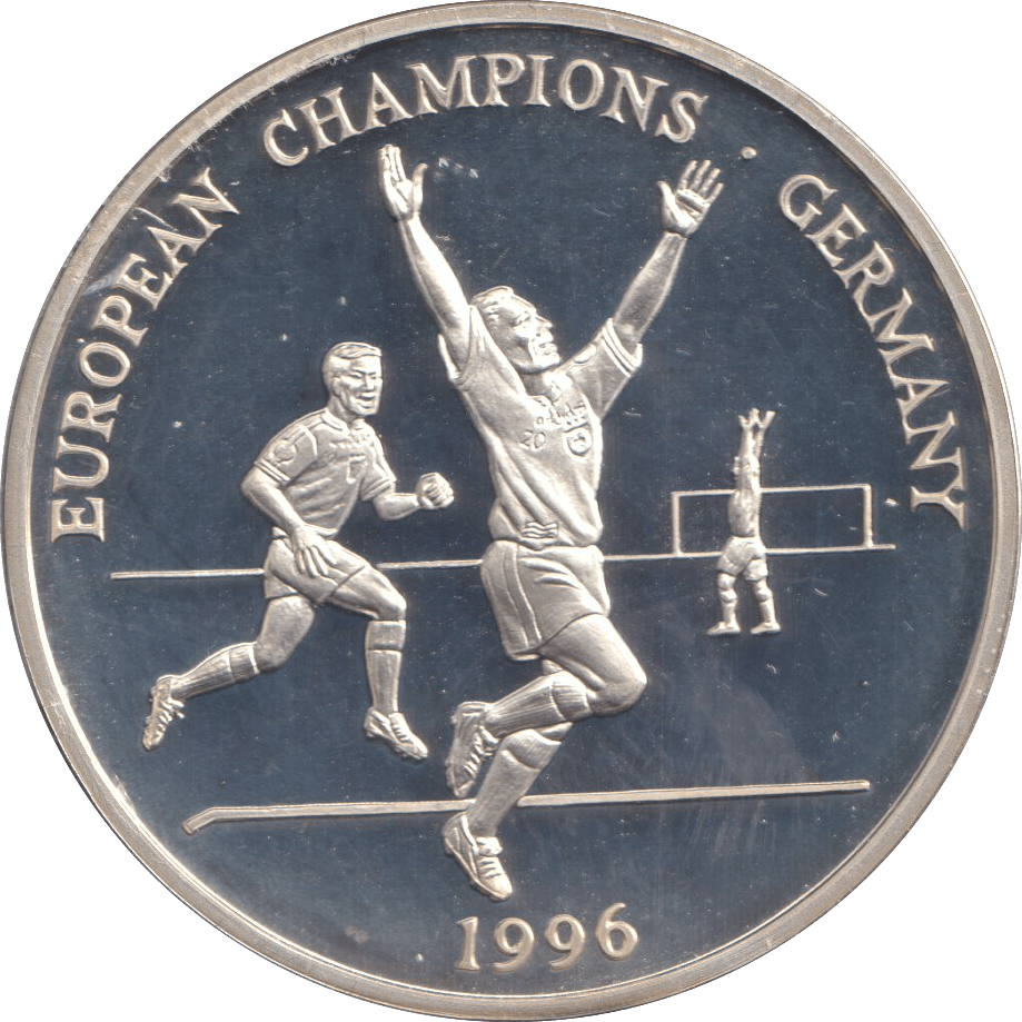 1996 SILVER PROOF EUROPEAN CHAMPIONS GERMANY ROYAL MINT EUROPEAN FOOTBALL CHAMPIONS - SILVER WORLD COINS - Cambridgeshire Coins