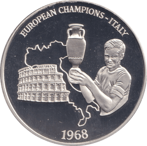 1996 SILVER PROOF EUROPEAN CHAMPIONS ITALY ROYAL MINT EUROPEAN FOOTBALL CHAMPIONS - SILVER WORLD COINS - Cambridgeshire Coins