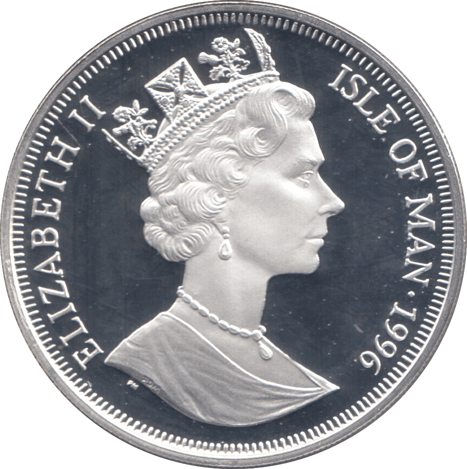 1996 SILVER PROOF EUROPEAN FOOTBALL CHAMPIONSHIP COMMEMORATIVE CROWN ISLE OF MAN - SILVER WORLD COINS - Cambridgeshire Coins