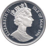 1996 SILVER PROOF EUROPEAN FOOTBALL CHAMPIONSHIP COMMEMORATIVE CROWN ISLE OF MAN - SILVER WORLD COINS - Cambridgeshire Coins