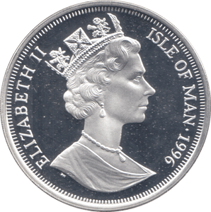1996 SILVER PROOF EUROPEAN FOOTBALL CHAMPIONSHIP COMMEMORATIVE CROWN ISLE OF MAN - SILVER WORLD COINS - Cambridgeshire Coins
