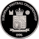 1996 SILVER PROOF EUROPEAN FOOTBALL CHAMPIONSHIP COMMEMORATIVE MEDALLION - SILVER WORLD COINS - Cambridgeshire Coins