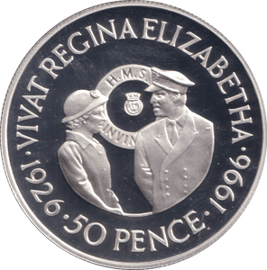1996 SILVER PROOF FIFTY PENCE FALKLAND ISLANDS - SILVER WORLD COINS - Cambridgeshire Coins