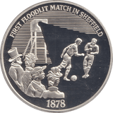 1996 SILVER PROOF FIRST FLOODLIT MATCH IN SHEFFIELD EUROPEAN FOOTBALL CHAMPIONSHIP - SILVER WORLD COINS - Cambridgeshire Coins