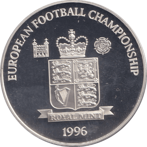1996 SILVER PROOF FIRST FLOODLIT MATCH IN SHEFFIELD ROYAL MINT EUROPEAN FOOTBALL CHAMPIONS - SILVER WORLD COINS - Cambridgeshire Coins