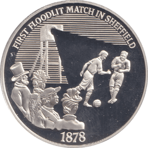 1996 SILVER PROOF FIRST FLOODLIT MATCH IN SHEFFIELD ROYAL MINT EUROPEAN FOOTBALL CHAMPIONS - SILVER WORLD COINS - Cambridgeshire Coins