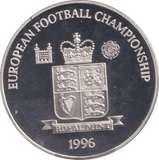 1996 SILVER PROOF FIRST MATCH GERMANY VS ENGLAND ROYAL MINT EUROPEAN FOOTBALL CHAMPIONS - SILVER WORLD COINS - Cambridgeshire Coins