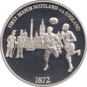 1996 SILVER PROOF FIRST MATCH SCOTLAND VS ENGLAND EUROPEAN FOOTBALL CHAMPIONSHIP - SILVER WORLD COINS - Cambridgeshire Coins