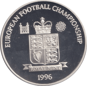 1996 SILVER PROOF FIRST MATCH SCOTLAND VS ENGLAND ROYAL MINT EUROPEAN FOOTBALL CHAMPIONS - SILVER WORLD COINS - Cambridgeshire Coins