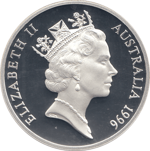 1996 SILVER PROOF FIVE DOLLARS AUSTRALIA HORSE RACING - SILVER WORLD COINS - Cambridgeshire Coins