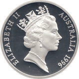 1996 SILVER PROOF FIVE DOLLARS AUSTRALIA HORSE RACING - SILVER WORLD COINS - Cambridgeshire Coins